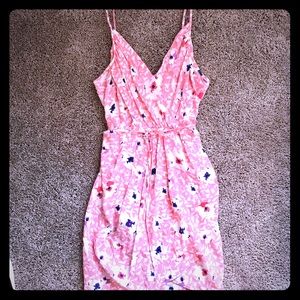 Yumi Kim silk tulip pink/white dress - size S